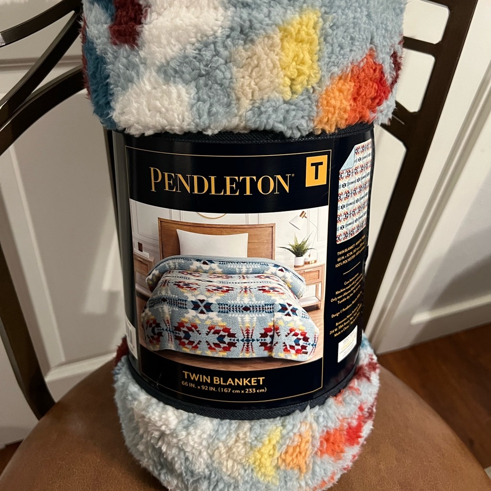 Pendleton Twin Sherpa Blanket - Legend Lake Aqua